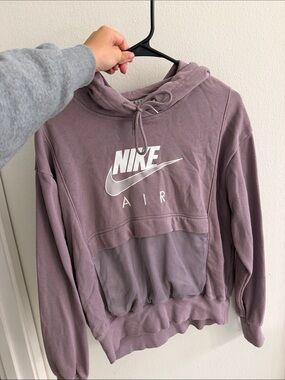 Nike Mauve Hoodie with White Nike Air Logo